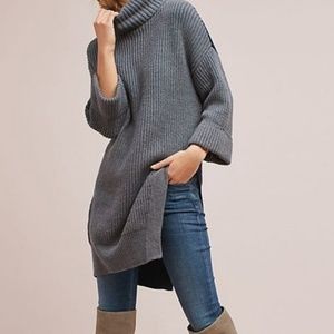 Moth Turtleneck Tunic Sweater Anthropologie Sz Sm